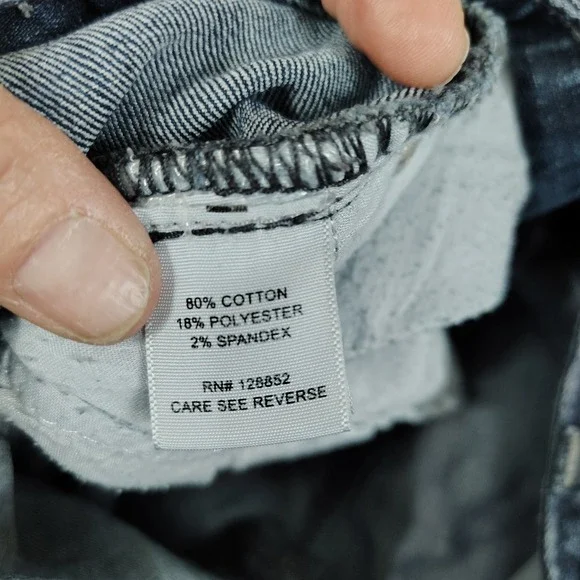 Maurices curvy womens Y2k embroidered bootcut jeans 14 stretch mid rise *HEMMED - Picture 11 of 11